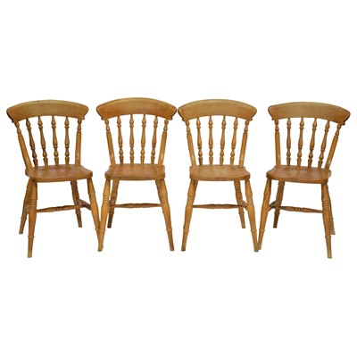 Lot 334 - Pine kitchen table and four chairs