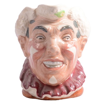 Lot 9 - Royal Doulton large character jug, White Haired Clown