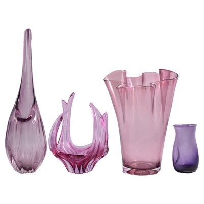 Lot 24 - Four pieces of 20th century studio glass