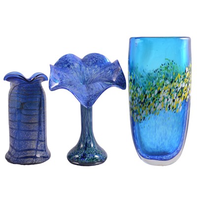 Lot 27 - French Jack in the Pulpit style vase, and two other decorative art glass vases
