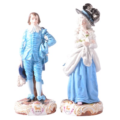 Lot 36 - Pair of Dresden porcelain figurines
