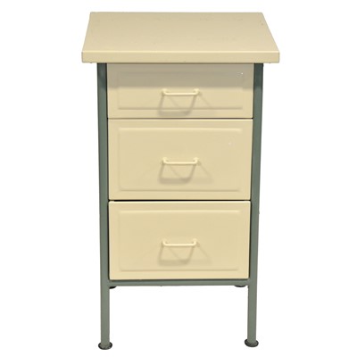 Lot 370 - An industrial metal three drawer cabinet by Dean Bros. Nottingham.