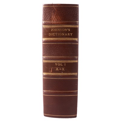 Lot 80 - Johnson's Dictionary Vol 1 only, fourth edition, rebound