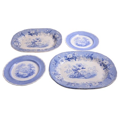 Lot 62 - Davenport blue and white transferware part dessert service, etc