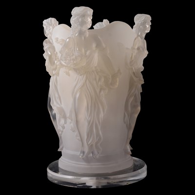 Lot 86 - Modern resin figural lamp, in the manner of Lalique
