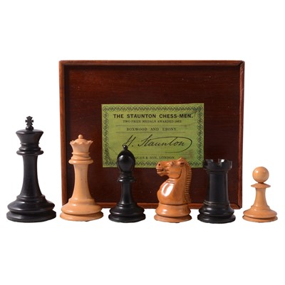 Lot 200 - Jaques 'Tarrasch' Staunton tournament chess set, late 19th century