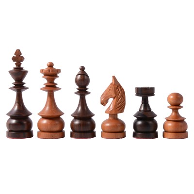 Lot 207 - 1960s/70s carved hardwood chess set, possibly from the Philippines