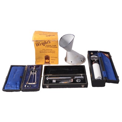 Lot 137 - Two boxes of vintage medical equipment