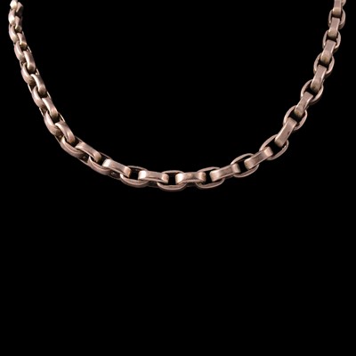 Lot 270 - A rose metal chain.