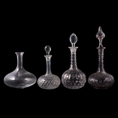 Lot 47 - Fourteen various cut-glass decanters