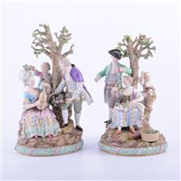 Lot 65 - Meissen porcelain group, after the model by M....