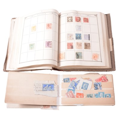 Lot 100 - An interesting collection of stamps in envelopes, an album and a small stock book.
