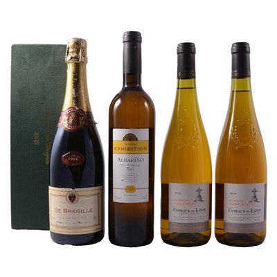 Lot 51 - De Bregille 1995 vintage champagne, and three white wines