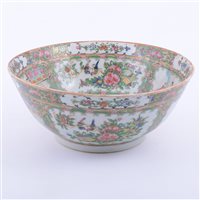 Lot 69 - Cantonese porcelain rose bowl, probably late...