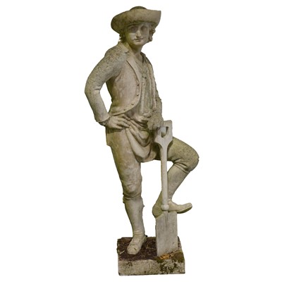 Lot 403 - Haddonstone garden statue, Gardener