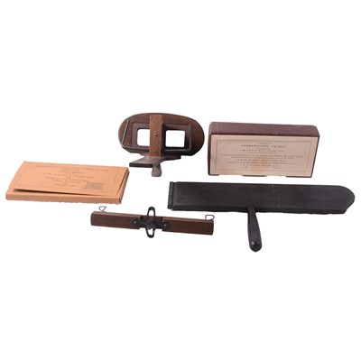 Lot 110 - Stereoscope and collection of charts and slides