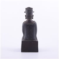 Lot 74 - Chinese bronze figure of an official, probably...