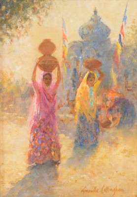 Lot 257 - Grenville Cottingham, Water carriers at the well, Rajasthan