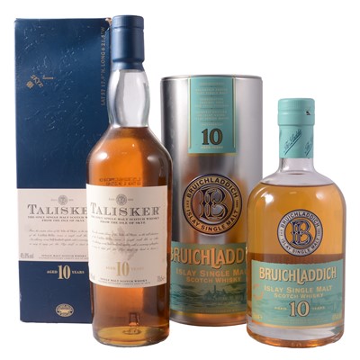 Lot 82 - Two bottles of single malt Islay whisky