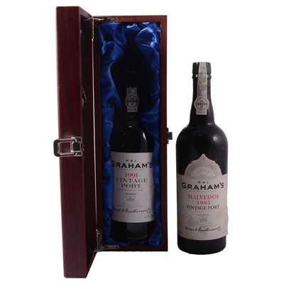 Lot 253 - Graham's 1991 vintage Port, and a Graham's Malvedos 1995 vintage Port