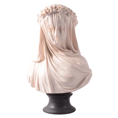 Lot 85 - After Antonio Frilli, modern replica bust of a Veiled Woman