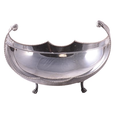 Lot 211 - Football interest: an electroplate presentation fruit bowl