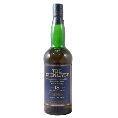 Lot 63 - Glenlivet, 18 year old, single Highland malt whisky