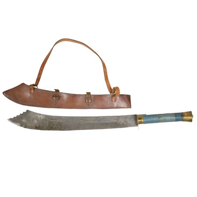 Lot 121 - Chinese dadao sword in leather scabbard