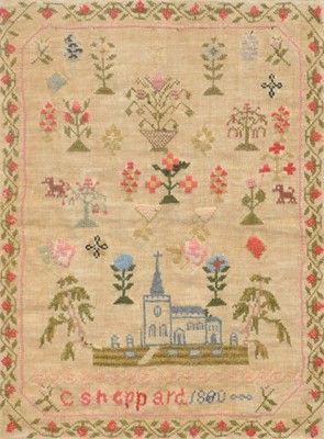 Lot 282 - Victorian sampler, by C Sheppard 1880