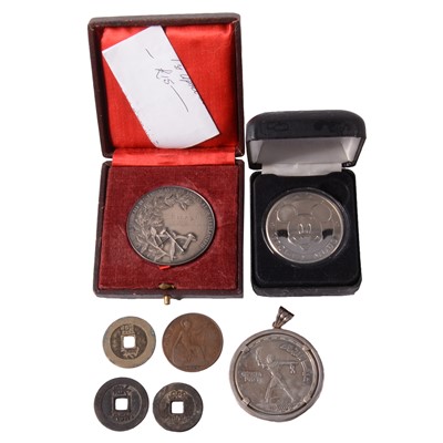 Lot 172 - Small collection of worldwide coins and medal, some silver content.