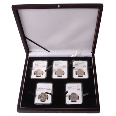 Lot 184 - Five Royal Mint 2018 RAF £2 commemorative coins.