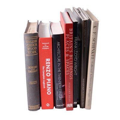 Lot 39 - Two boxes of architecture reference books, principally 20th century focus