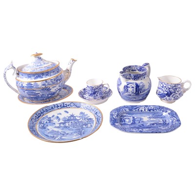 Lot 49A - Three large boxes of Spode Italian blue and white transfer ware