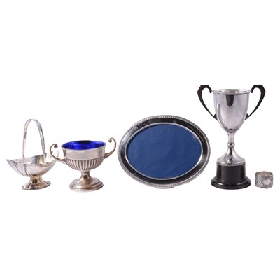 Lot 107 - Quantity of silver plate including Silver Birch pattern canteen of cutlery