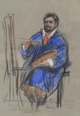 Lot 280 - Charlotte Fawley, Luciano Pavarotti painting