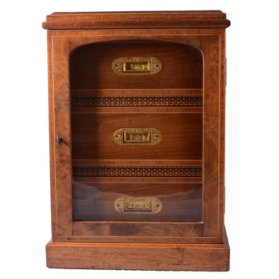 Lot 329 - Late 19th Century walnut and burr walnut cigar cabinet
