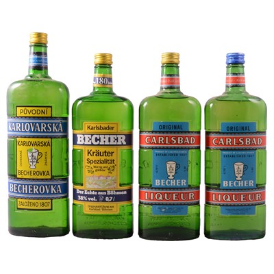 Lot 228 - Four bottles of Becherovka liqueur, circa 1980s bottlings