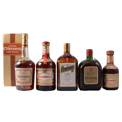 Lot 94 - Hennessy VS cognac, and other spirits