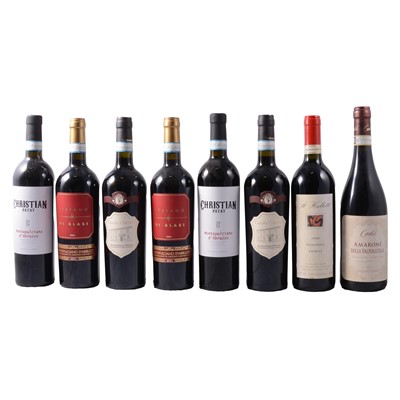 Lot 32 - Seven Italian red table wines and an Australian Shiraz
