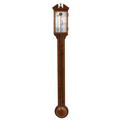 Lot 360 - George III style mahogany stick barometer