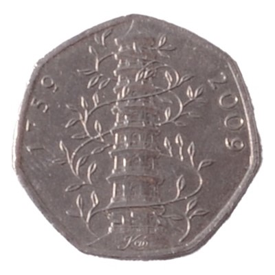 Lot 174 - A 250th Anniversary of Royal Botanical Gardens Kew 50p coin.