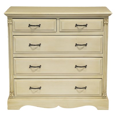 Lot 454 - Cream painted chest of drawers