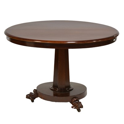 Lot 450 - Circular tilt-top mahogany pedestal table, late 19th century