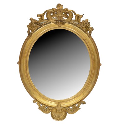 Lot 476 - 19th Century gilt framed wall mirror