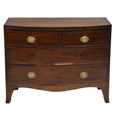 Lot 499 - Victorian mahogany bowfront chest of drawers