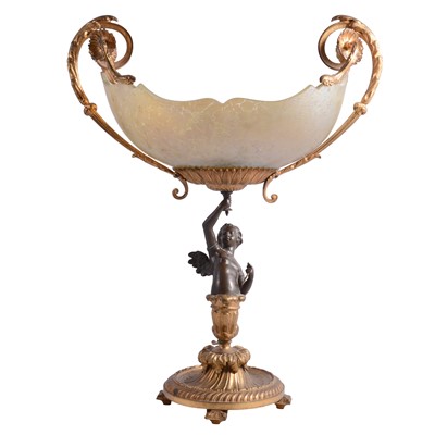 Lot 67 - 19th Century Continental gilt bronze and glass table centre