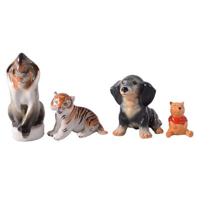 Lot 56 - Set of Beswick Winnie the Pooh series figures, Wade, Border Fine Art, and Russian figurines