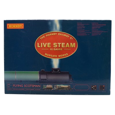 Lot 7 - Hornby OO gauge model train, Flying Scotsman with controllers, R1058, live steam