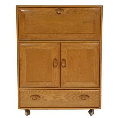 Lot 400 - Ercol, a Windsor serving cabinet/ bureau