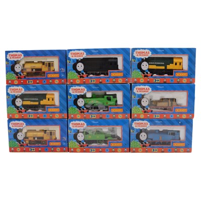 Lot 82 - Nine Hornby OO gauge Thomas & Friends model railway locomotives